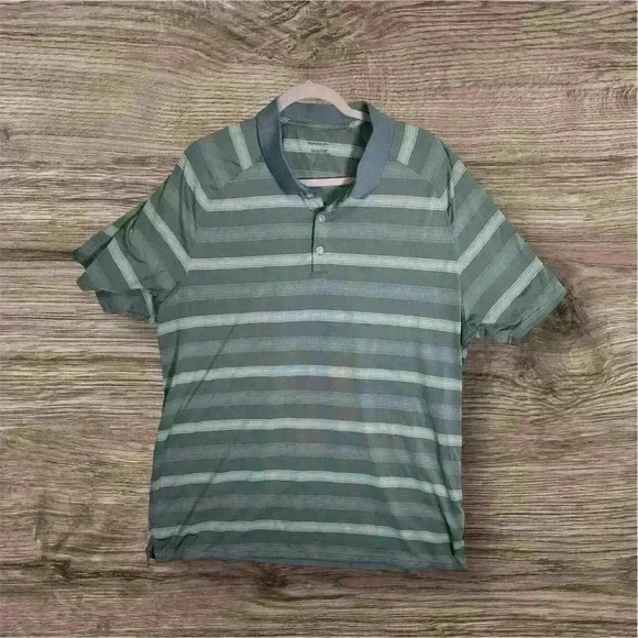 Oakley Other - Oakley Striped Performance Polo Mens XXL Gray Regular Fit Golf Tech Prep 2XL